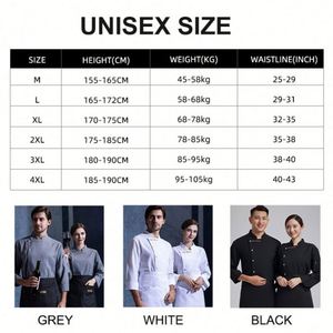 Vestes uniformes pas chères pour la cuisine des restaurants, vêtements de travail pour hommes et femmes, vestes de chef personnalisables - Product Image 2