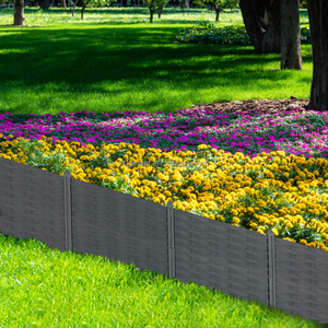 2 in 1 No Digging Woven Rattan Effect Flower Bed Garden Edging <b>Border</b> for Growing & <b>Fencing</b> Trellis - Product Image 5