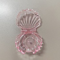 Boîte d'emballage de maquillage personnalisée en forme de coquille de perle pour poudre, fard à paupières, correcteur, palette de blush avec pendentif