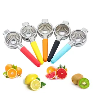 Presse-citron manuel en acier inoxydable, Portable, de ml, avec poignées en silicone, presse-jus de fruits