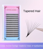 0.07mm 10D collé plat pointu racine de cheveux pré-fait en gros autocollant de décoration ANIME SPIKES Extensions de cils greffage enraciné