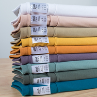 Camiseta de Punto Grueso de 250 Gsm con Estampado Personalizado, 100% Algodón, Cuello Redondo, Manga Corta, Transpirable, Antiencogimiento, para Hombre