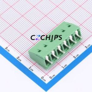DB128V-5.0-6P-GN-S <b>Screw</b> Terminal <b>Block</b> Through hole Component (THT),P=5mm Connector 1x6P 5mm Green Through Hole - Product Image 2