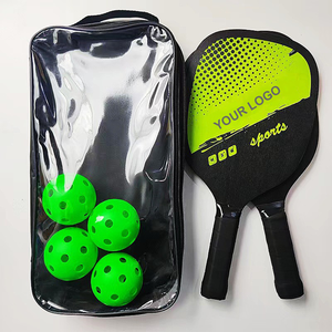 OEM Factory Custom Logo USAPA Approve Pickleball Training Practice Rackets Premium Wood <strong>Pickle</strong> Ball <strong>Paddle</strong> <strong>Set</strong> - Product Image 2