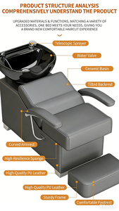 Hair Wash Bed Exclusively For Hair Salons Hair Salon Light Luxury Internet Celebrity Store Simple Semi <b>Reclining</b> Flushing Bed - Product Image 5