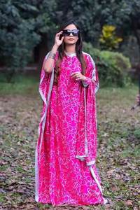 ชุดเดรสมุสลิมสำหรับผู้หญิงผ้าโพลีเอสเตอร์พิมพ์ลายดิจิทัลไซส์ใหญ่พิเศษ2025 - Product Image 5