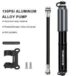 Pompe à vélo portable mini-pompe à air à main haute pression pour vélo de montagne vtt de route gonfleur de pneu <span class=keywords><strong>Schrader</strong></span> Presta <span class=keywords><strong>Valve</strong></span> - Product Image 3
