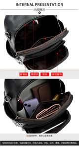 Wholesale New Custom PU Leather <b>Large</b> Capacity College Travel <b>Backpack</b> Women's <b>Backpacks</b> - Product Image 6