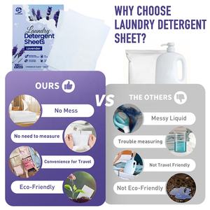 SANYUAN Bandelettes de lessive parfum lavande, fabrication rapide, dissolvant de taches, biodégradable, détergent enzymatique en feuille - Product Image 3