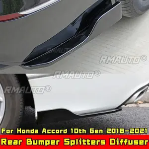 <b>For</b> Honda Accord 10th Gen 2018-2021 Body Kit Bumper Splitter Carbon Fiber Look Rear Bumper Lip Splitters <b>Diffuse</b> <b>Car</b> Accessories - Product Image 1
