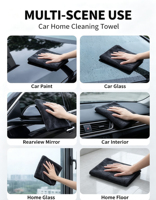 Serviette de séchage pour voiture en microfibre et polaire corail, épaisse, super absorbante, sans peluches, anti-rayures, chiffon de lavage automobile