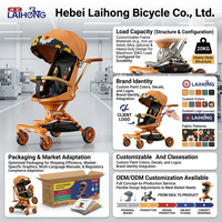 Siège de poussette pliable et léger personnalisé, peut pivoter, conception de chariot amovible