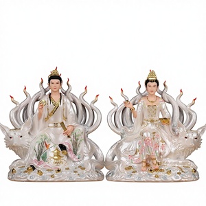 Statue <span class=keywords><strong>de</strong></span> divinité en forme <span class=keywords><strong>de</strong></span> renard à neuf queues, motif floral, polie à <span class=keywords><strong>la</strong></span> main, figurine assise, renard <span class=keywords><strong>dame</strong></span>, renard vieil, renard jeune fille - Product Image 1