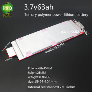 LiPo battery 3,7 V 60ah sale with factory unicycle battery for solar power storage electric car - Product Image 2