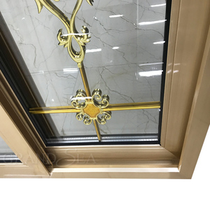 Finestre scorrevoli di colore dorato con profilo in <span class=keywords><strong>alluminio</strong></span> con Design floreale - Product Image 5