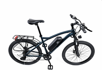 Vélo électrique de montagne 36V 350W, moyeu arrière, 7 vitesses, freins à disque doubles sans balais, batterie lithium haute vitesse dissimulée, autonomie 60 km