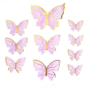 Decoración de Pastel de Papel Ecológica con Diseño de <span class=keywords><strong>Mariposa</strong></span>, Adhesivos Decorativos para Pared de Halloween, Feliz Cumpleaños, DIY, para Fiesta de Cumpleaños de Niña - Product Image 4