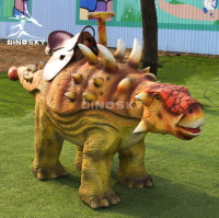 Train électrique animatronique Dinosaure Dilophosaurus pour enfants - Attraction interactive pour centres commerciaux, parcs d'aventure et jardins