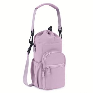 Sac isotherme personnalisé en polyester pour bouteille d'eau avec poignée et bandoulière, facile à transporter pour les sports de plein air, la marche et la randonnée - Product Image 3