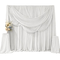 Rideaux de fond de scène en tissu de soie laiteuse pour mariage, événements et décoration de scène - Vente en gros