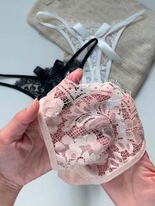 Culottes string confortables pour femmes, taille basse, string transparent, string non tissé respirant, antibactérien, logo, taille fine, bretelles fines - Product Image 3