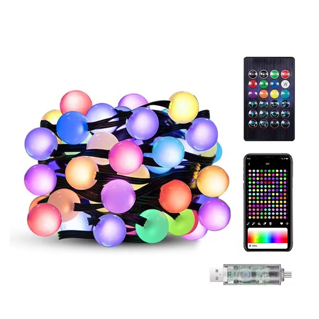Smart Light Wifi Remote Control String Lights Holiday Decorative fairy Color Changing Outdoor Christmas Led Usb String Lights