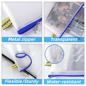 Precio de fábrica A4 malla cremallera archivo documento bolsa transparente impermeable juguete organizador bolsas gran almacenamiento para documentos de papel - Product Image 2