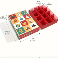 Boîte-cadeau de calendrier de l'avent personnalisée, recyclable, imprimée, boîte mystère, cadeaux de Noël, avec chocolats, bonbons, petits jouets