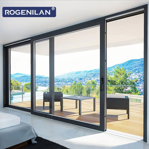 Puerta Corredera de Patio con Acristalamiento de Aluminio Resistente a Huracanes ROGENILAN, Puertas Correderas y Abatibles de Doble Vidrio para Exteriores - Product Image 4