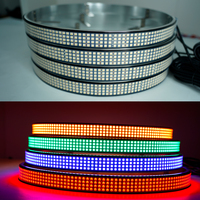 Kit de Luces LED RGBW de 4 Filas y 4 Piezas de 15, 17 y 20 Pulgadas para Ruedas, con Control Remoto por Aplicación, Multicolor, para Camionetas Todoterreno, IP67