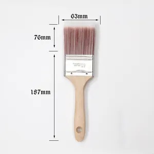 Synthetic filament Custom paint brush wooden handle bulk nylon paint brush