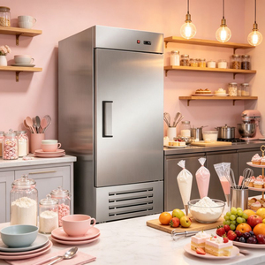 Enfriador de Alimentos Comercial con Puerta Única, Refrigeración Ventilada, Congelador para Mantener Frescos los Alimentos, para Negocios de Catering - Product Image 6