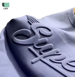 FLOWORA T-shirt Homme Personnalisé avec Votre Logo 260 g/m² Coton Lourd Imprimé en Relief Vente en Gros Été Coupe Oversize - Product Image 1