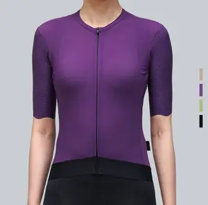 Vêtements de cyclisme pour femme Design personnalisé Fabricant de vêtements de bicyclette Chemises de vélo de compression à manches courtes