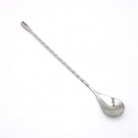 Outils de Bar en acier inoxydable, barre à mélanger pour Cocktail, cuillère tordue bâton de torsion avec boule d'eau