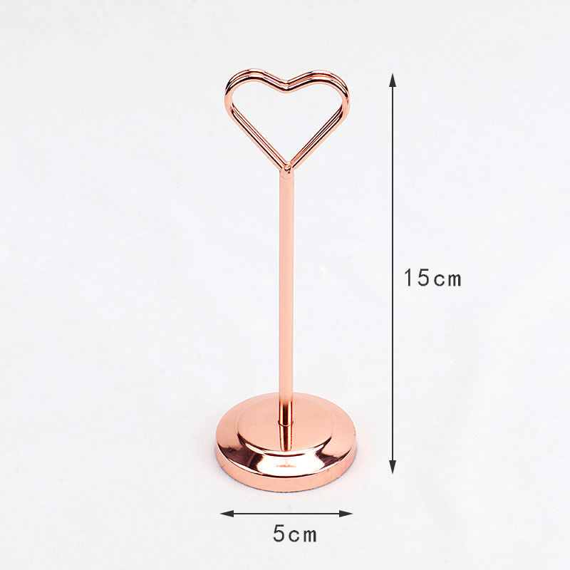 Or rose-6 pouces-hauteur 15 cm-design coeur