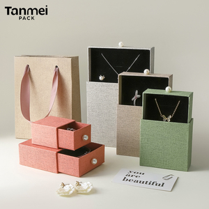 Recyclable Square Paper Jewelry Box for Necklaces and <b>Earrings</b> Luxury Display and <b>Gift</b> Packaging <b>Boxes</b> - Product Image 6