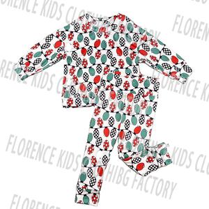 DH OEM özel baskı bambu Colorblock şerit tasarım yumuşak nefes uzun kollu Boys için dış giyim takım - Product Image 6