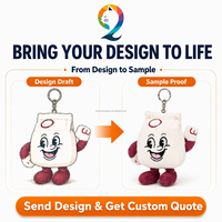 Porte-clés en peluche personnalisé, fabrication OEM, pendentif animal en peluche mignon et doux, CE ASTM, sans MOQ, logo personnalisé, poupée