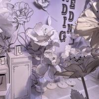 Qq98 fleur en papier Corolla de haute qualité, fleur géante de mariage, fleur en papier faite à la main, décoration de scène de mariage