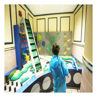Équipement de terrain de jeu intérieur personnalisé avec caractéristiques souples jeu interactif de nappe phréatique pour les enfants pour le parc d'attractions de l'école à la maison