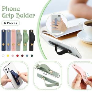Phone <b>Holder</b> for <b>iphone</b> Mobile Phone <b>Holder</b> Stand Push Pull Universal Socket Plain Color Wrist Band Hand Finger Phone Grip Strap - Product Image 2