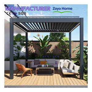 Prgola 3x3 motorizado PVC vidrio techo pérgola al aire libre impermeable aluminio eléctrico dosel carpas 12x12 Gazebo barato ecológico - Product Image 2