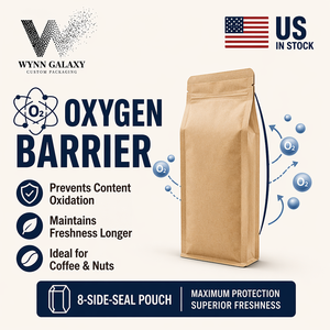 Bolsa de Papel Kraft con Refuerzo Lateral, 10*20*6cm, 4*7.9*2.4in, Cierre Hermético Resistente, para Arroz, Granos, Café, Nueces, Alimentos, Personalizable OEM - Product Image 4