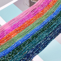 Petites perles de verre cristal 2mm 190 pièces perles d'espacement en verre à facettes pour la fabrication de bijoux boucles d'oreilles pour femmes perles de coton