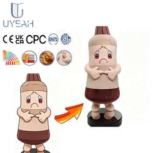 Jouet en peluche personnalisé UYEAH OEM, design original, doux, en forme de bouteille de bière, en coton PP, personnalisé, dessin animé, kawaii, mascotte d'anime - Product Image 1