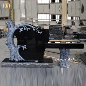 Lapide in Granito Nero con <span class=keywords><strong>Albero</strong></span> <span class=keywords><strong>della</strong></span> <span class=keywords><strong>Vita</strong></span>, Intagliata a Mano e Lucidata, per Decorazione Cimiteriale - Product Image 5