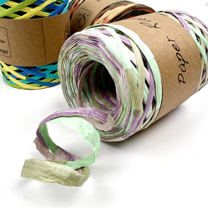 Nouvelle arrivée fabrication en gros naturel tie dye coloré papier raphia fil pour emballage cadeau ou emballage ou tricot - Product Image 2
