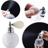 Emballage personnalisé 100ml Bouteille ronde vide en verre de luxe pour atomiseur de parfum vintage en cristal