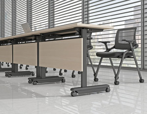 Phong cách đương đại spliceable Khung thép máy tính xách tay bàn gỗ chất liệu Stackable & đa năng có thể gập lại bánh xe cho văn phòng sử dụng nhà - Product Image 6